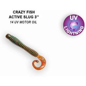 Силиконовая приманка Crazy Fish Active Slug 3 / 30-70-14-6 / Кальмар (8 шт.)