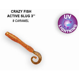 Силиконовая приманка Crazy Fish Active Slug 3 / 30-70-9-6 / Кальмар (8 шт.)