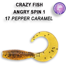 Силиконовая приманка Crazy Fish Angry Spin 1 / 20-25-17-4 / Креветка (8 шт.)