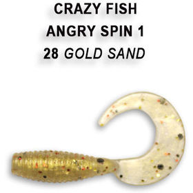 Силиконовая приманка Crazy Fish Angry Spin 1 / 20-25-28-4 / Креветка (8 шт.)