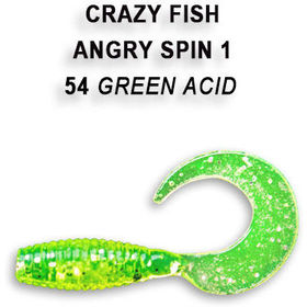 Силиконовая приманка Crazy Fish Angry Spin 1 / 20-25-54-4 / Креветка (8 шт.)