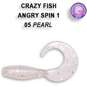Силиконовая приманка Crazy Fish Angry Spin 1 / 20-25-5-4 / Креветка (8 шт.)
