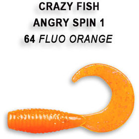 Силиконовая приманка Crazy Fish Angry Spin 1 / 20-25-64-6 / Кальмар (8 шт.)