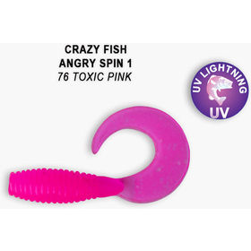 Силиконовая приманка Crazy Fish Angry Spin 1 / 20-25-76-6 / Кальмар (8 шт.)