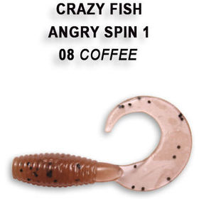 Силиконовая приманка Crazy Fish Angry Spin 1 / 20-25-8-6 / Кальмар (8 шт.)