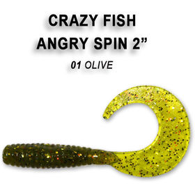 Силиконовая приманка Crazy Fish Angry Spin 2 / 21-45-1-6 / Кальмар (8 шт.)
