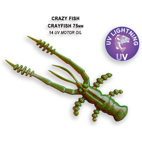 Силиконовая приманка Crazy Fish Crayfish 3 / 34-75-14-6 / Кальмар (7 шт.)