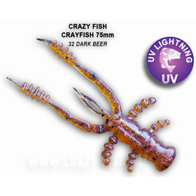 Силиконовая приманка Crazy Fish Crayfish 3 / 34-75-32-6 / Кальмар (8 шт.)