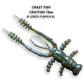 Силиконовая приманка Crazy Fish Crayfish 3 / 34-75-42-6 / Кальмар (7 шт.)