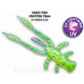 Силиконовая приманка Crazy Fish Crayfish 3 / 34-75-54-6 / Кальмар (8 шт.)
