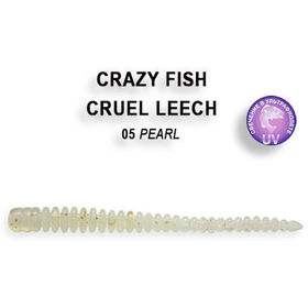 Силиконовая приманка Crazy Fish Cruel Leech  8 / 8-55-5-5 / Ж.Чеснок (8 шт.)