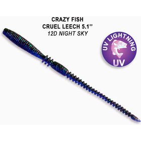 Силиконовая приманка Crazy Fish Cruel Leech 5.1 / 41-130-12d-6 / Кальмар (10 шт.)