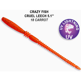 Силиконовая приманка Crazy Fish Cruel Leech 5.1 / 42-130-18-6 / Кальмар (6 шт.)