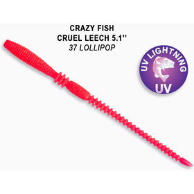 Силиконовая приманка Crazy Fish Cruel Leech 5.1 / 42-130-37-6 / Кальмар (6 шт.)
