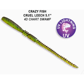 Силиконовая приманка Crazy Fish Cruel Leech 5.1 / 41-130-4d-6 / Кальмар (10 шт.)