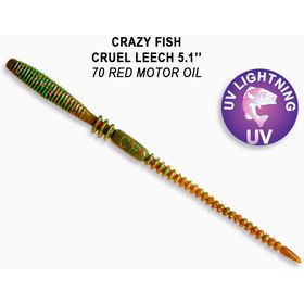 Силиконовая приманка Crazy Fish Cruel Leech 5.1 / 42-130-70-6 / Кальмар (6 шт.)