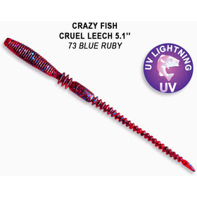 Силиконовая приманка Crazy Fish Cruel Leech 5.1 / 41-130-73-6 / Кальмар (10 шт.)