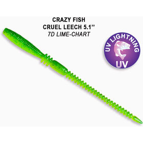 Силиконовая приманка Crazy Fish Cruel Leech 5.1 / 42-130-7d-6 / Кальмар (6 шт.)