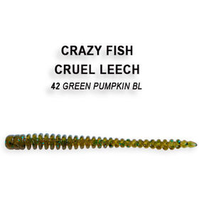Силиконовая приманка Crazy Fish Cruel Leech  8 / 8-55-42-6 / Кальмар (8 шт.)