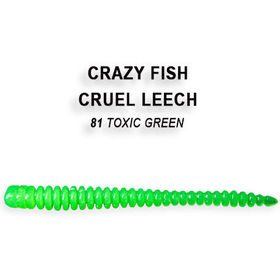 Силиконовая приманка Crazy Fish Cruel Leech  8 / 8-55-81-6 / Кальмар (8 шт.)