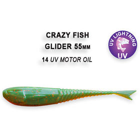 Силиконовая приманка Crazy Fish Glider 2,2 / 35-55-14-6 / Кальмар (10 шт.)