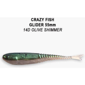 Силиконовая приманка Crazy Fish Glider 2,2 / 35-55-14d-6 / Кальмар (10 шт.)