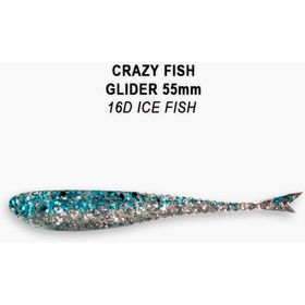 Силиконовая приманка Crazy Fish Glider 2,2 / 35-55-16d-6 / Кальмар (10 шт.)
