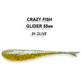 Силиконовая приманка Crazy Fish Glider 2,2 / 35-55-1-6 / Кальмар (10 шт.)