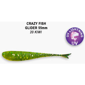 Силиконовая приманка Crazy Fish Glider 2,2 / 35-55-20-6 / Кальмар (10 шт.)