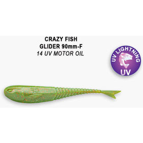Силиконовая приманка Crazy Fish Glider 3,5 / 36-90-14-6-F / Кальмар (8 шт.)