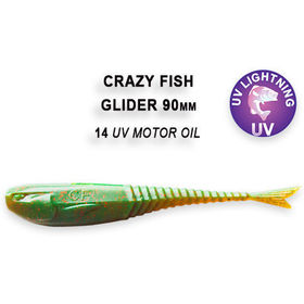 Силиконовая приманка Crazy Fish Glider 3,5 / 36-90-14-6 / Кальмар (8 шт.)