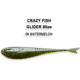 Силиконовая приманка Crazy Fish Glider 3,5 / 36-90-16-6 / Кальмар (8 шт.)