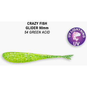 Силиконовая приманка Crazy Fish Glider 3,5 / 36-90-54-6 / Кальмар (8 шт.)