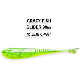 Силиконовая приманка Crazy Fish Glider 3,5 / 36-90-7d-6 / Кальмар (8 шт.)