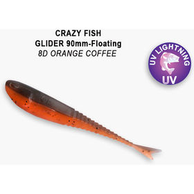 Силиконовая приманка Crazy Fish Glider 3,5 / 36-90-8d-6-F / Кальмар (8 шт.)