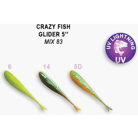 Силиконовая приманка Crazy Fish Glider 5 / 37-120-M83-6 / Кальмар (6 шт.)