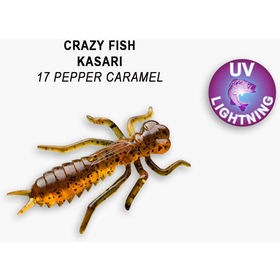 Силиконовая приманка Crazy Fish Kasari 1,6 / 51-40-17-7-F / Креветка+Кальмар (6 шт.)