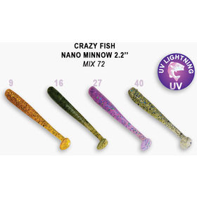 Силиконовая приманка Crazy Fish Nano Minnow 2.2 / 22-55-M72-6 / Кальмар (8 шт.)