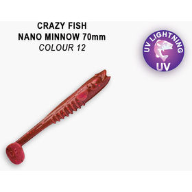 Силиконовая приманка Crazy Fish Nano Minnow 2,8 / 53-70-12-7-F / Креветка+Кальмар (5 шт.)