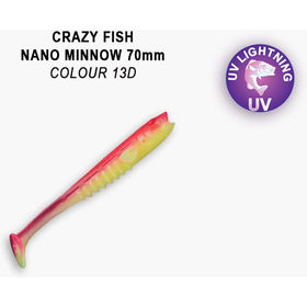 Силиконовая приманка Crazy Fish Nano Minnow 2,8 / 53-70-13d-7-F / Креветка+Кальмар (5 шт.)