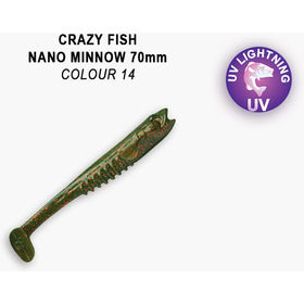 Силиконовая приманка Crazy Fish Nano Minnow 2,8 / 53-70-14-7 / Креветка+Кальмар (5 шт.)