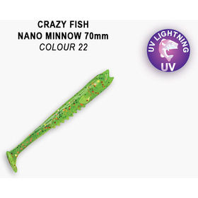 Силиконовая приманка Crazy Fish Nano Minnow 2,8 / 53-70-22-7-F / Креветка+Кальмар (5 шт.)