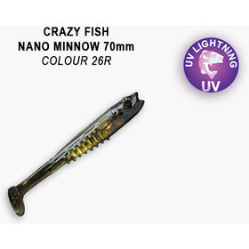Силиконовая приманка Crazy Fish Nano Minnow 2,8 / 53-70-26-7 / Креветка+Кальмар (5 шт.)