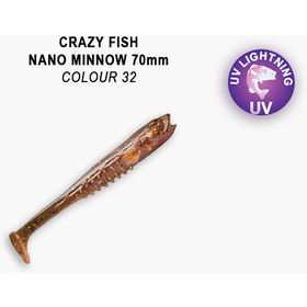 Силиконовая приманка Crazy Fish Nano Minnow 2,8 / 53-70-32-7 / Креветка+Кальмар (5 шт.)