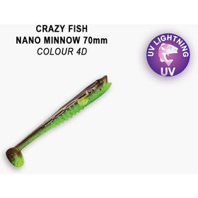 Силиконовая приманка Crazy Fish Nano Minnow 2,8 / 53-70-4d-7 / Креветка+Кальмар (5 шт.)