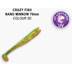 Силиконовая приманка Crazy Fish Nano Minnow 2,8 / 53-70-5d-7-F / Креветка+Кальмар (5 шт.)