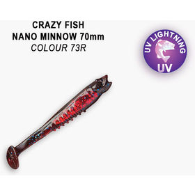 Силиконовая приманка Crazy Fish Nano Minnow 2,8 / 53-70-73-7 / Креветка+Кальмар (5 шт.)