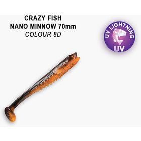 Силиконовая приманка Crazy Fish Nano Minnow 2,8 / 53-70-8d-7 / Креветка+Кальмар (5 шт.)