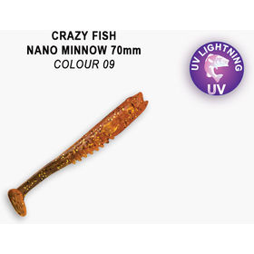 Силиконовая приманка Crazy Fish Nano Minnow 2,8 / 53-70-9-7 / Креветка+Кальмар (5 шт.)