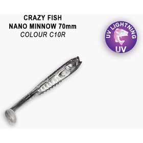 Силиконовая приманка Crazy Fish Nano Minnow 2,8 / 53-70-C10R-7 / Креветка+Кальмар (5 шт.)